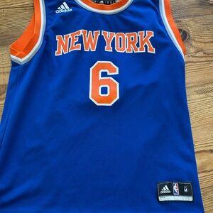 Adidas youth PORZINGIS Blue and Orange New York KNICKS Jersey